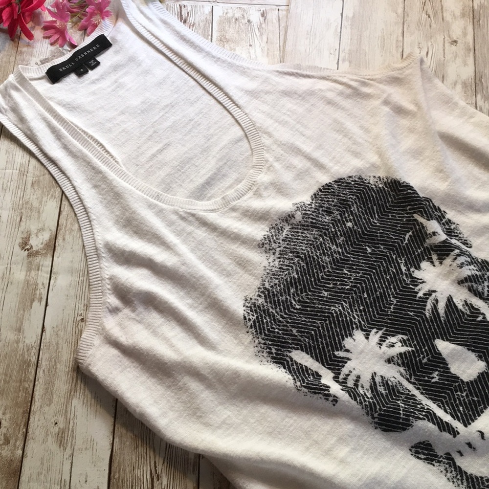 Skull cashmere tank top size s - Picture 4 of 14